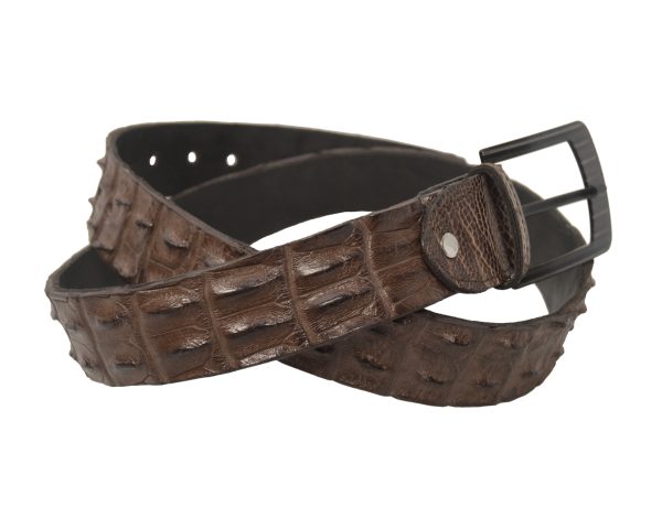 Brown Crocodile Wrapped Belt - African Leathers Collection